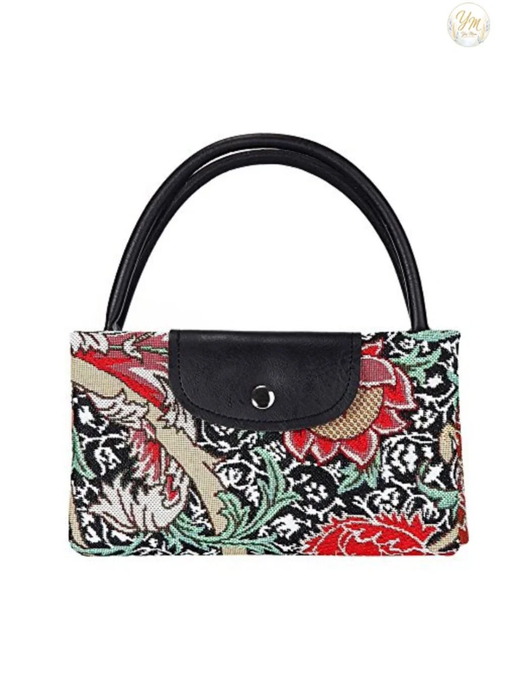Foldable Reusable Grocery Shopping Tote Bag with Zipper